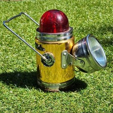Vintage Hilco Flashlight Lantern Handheld Reflective Railroad Untested No 888998