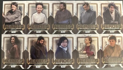 2023 Topps Star Wars Obi-Wan Kenobi - Complete Set of 10 Heroes Insert Cards