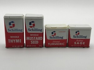 Vintage Schilling Spice Tins | eBay