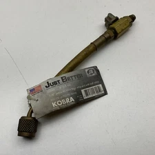JB Just Better CLV-6Y Kobra 1/4" Yellow Refrigerant Hose 6" Ball Valve, Whip End