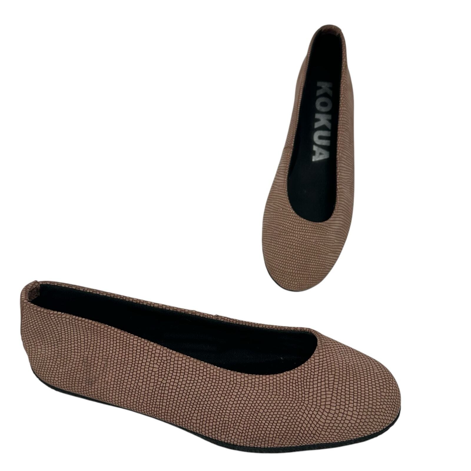 Zapatilla informal KOKUA Barcelona para mujer talla 38 EE. UU. 7 rosa bailarina plana a lunares