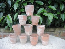 20 Old Vintage Hand Thrown Terracotta Plant Pots 2.75"  Seedling Pots (319)