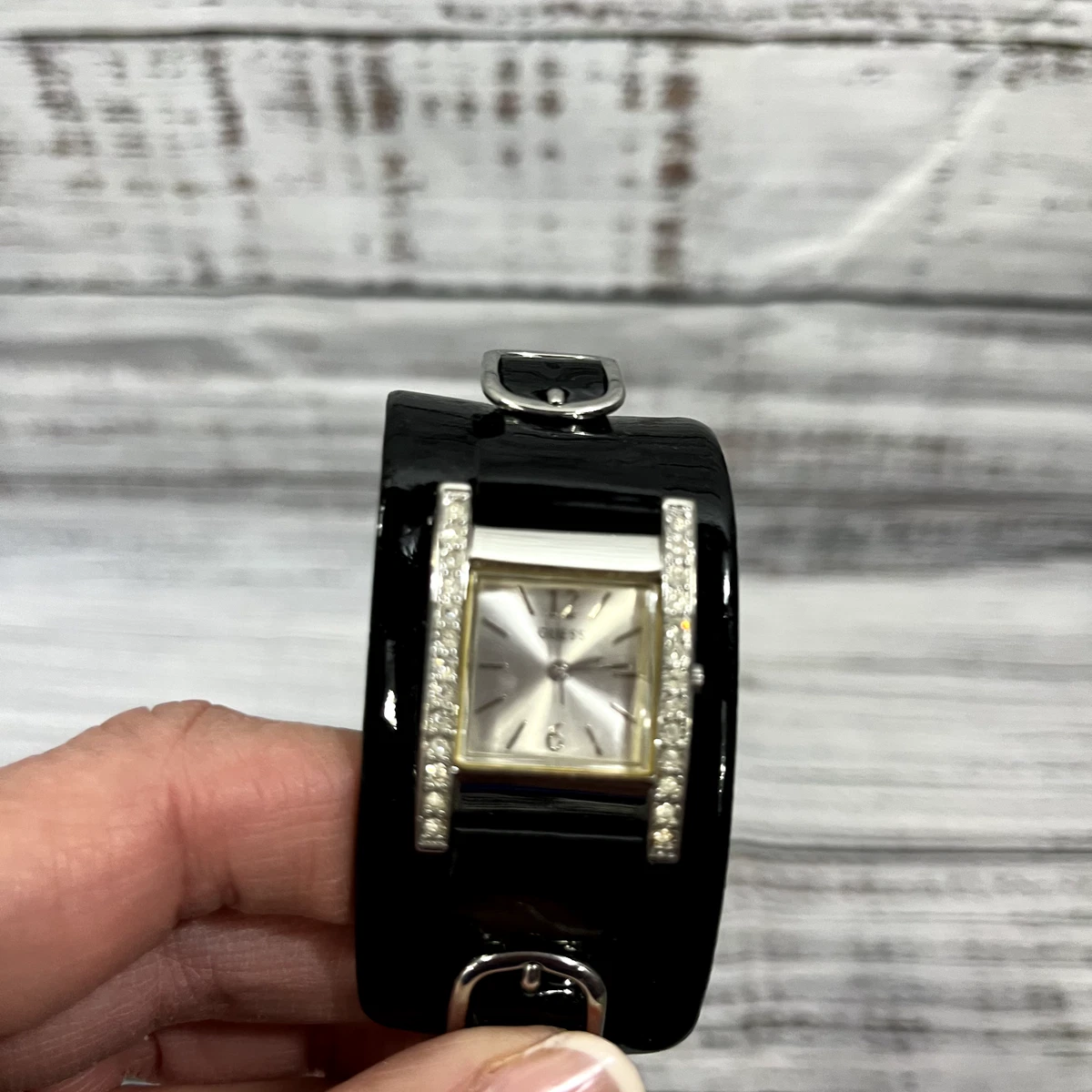 Guess watches genuine best sale leather
