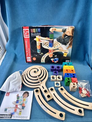 Hape E6005 The Roundabout, Murmelbahn aus Holz ( 3 kleine Teile fehlen ) sehr guter Zustand