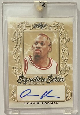 Dennis Rodman 2020 Leaf Signature Series Autograph Auto 1/1 ONE OF A KIND Sealed