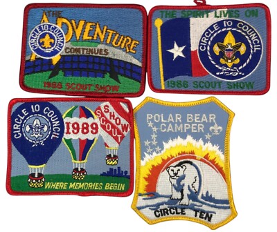 Circle Ten Council TX Lot of 4 Event Patches (ZA351)