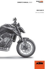 KTM Owners Manual Book Guide 2023 890 DUKE R US