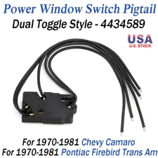 Dual Toggle Power Window Switch Connector For GM Camaro Pontiac Firebird 1970-81
