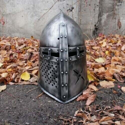 Sugarloaf helmet Dark knight Medieval Crusader Helmet Armor Costume gift item - Picture 2 of 3