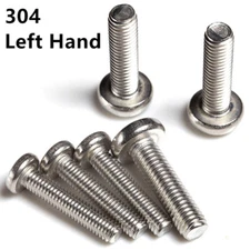 304 Stainless Steel Phillips Cross Pan Head Screws Left Hand Thread M3 M4 M5 M6
