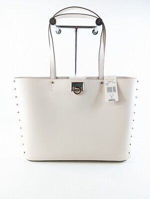 Michael Kors Manhattan Large Tote   Light Cream Smooth Leather Shoulder Bag