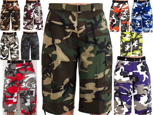 MEN'S BTL CAMOUFLAGE CARGO SHORTS WITH 