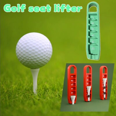 3D-gedrucktes Golf Tee Aufzug/Tiefensetzer 20-70 mm höhenverstellbar Messgerät Geschenk