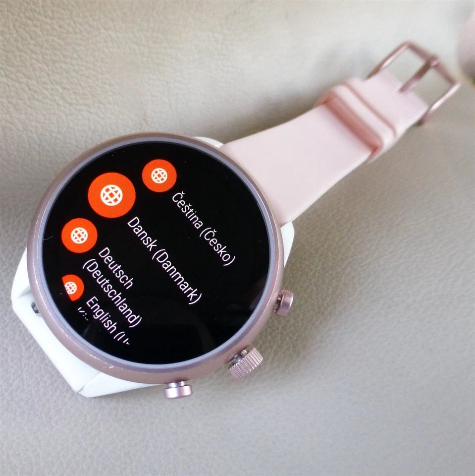 NO GPS FTW6022 Fossil Sport Women's 41mm Silicone Fitness Smartwatch Pink Bundle - Image 3 of 4