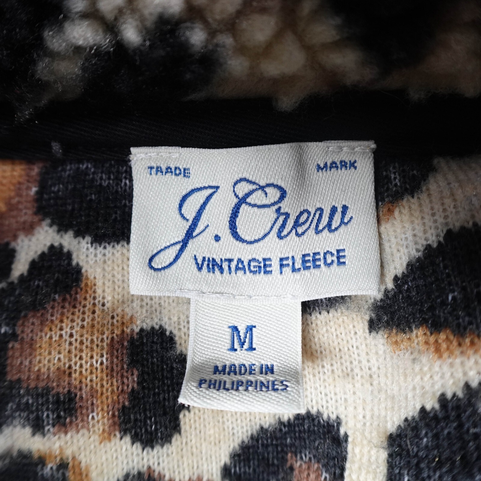 J Crew Womens Jacket Medium Leopard Print Sherpa … - image 7