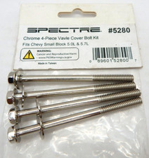 Chrome Hold Down Bolts For Gm Chevy Small Block 5.0 5.7 Centerbolt Valve Cover