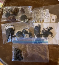 Misc Buttons, Black Snaps And Craft Hardware