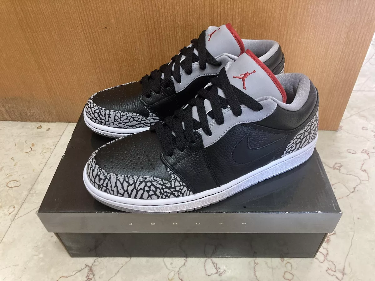 DS 2008 Nike Air Jordan 1 Phat Low Black Cement sz 9 Supreme