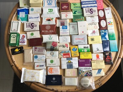 Lot De 80 Petits Savons De Courtoisie Publicitaires - Pour Collection Ou Décoration