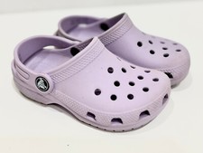 Crocs Purple Traditional Classic Clogs Slip on Sandals Childs Size C9