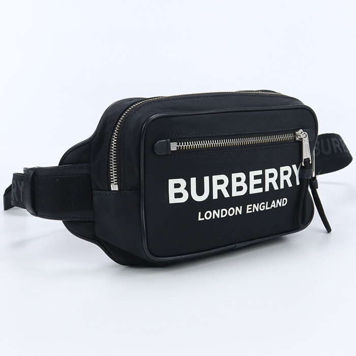 Used Burberry Waist Bag Nylon 8021089 Black Rank A us 2