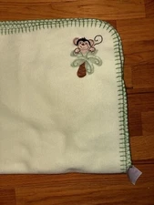 Parents Choice Baby Blanket Green Brown Monkey On Tree Leafs Plush Soft fleece
