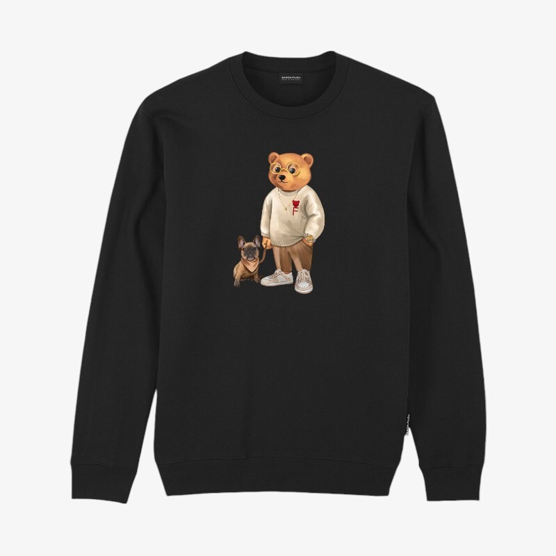 Sudadera Sin Capucha FIL88 Baron Filou LXXXVIII Negra The French Fashionista AI2