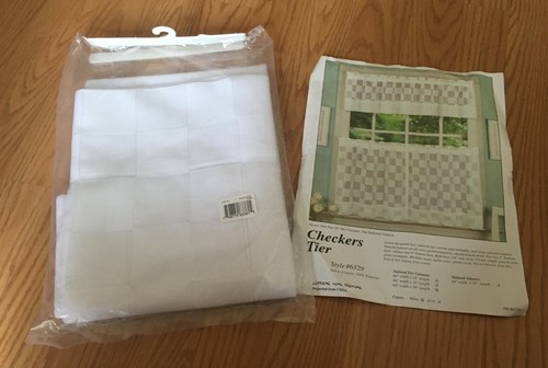 Vintage Checkers Tier Style #6329 Sz. 60"X 36" BY LORRAINE HOME FASHIONS - Picture 7 of 12