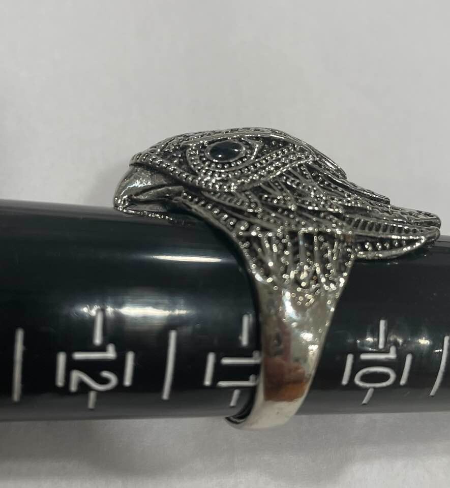 Hawk Ring, Punk Eagle Head Ring/Celtic Eagle Ring… - image 2