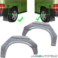 Set Radlauf Seitenwand Reparaturblech Re+Li Hinten für VW T4 langer Rad.verzinkt