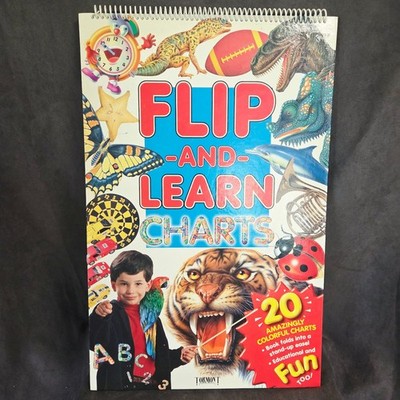 Vintage 1998 Flip And Learn Charts Tormont Educational Easel ABC Numbers Animals