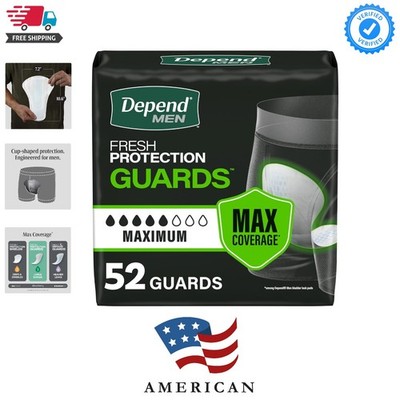 Depend Incontinence Guards/Incontinence Pads for Men/Bladder Control Pads, NEW!!