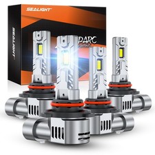 SEALIGHT S2S 9005/HB3 9006/HB4 Light Bulbs Combo, 140,000LM Super Brighter, 6...