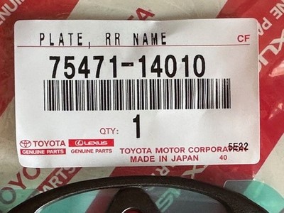 OEM Toyota Supra JZA80 MK4 Turbo Rear Black Emblem 75471-14010 | eBay