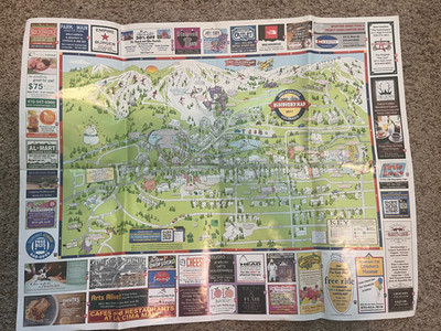 2017 Breckenridge Colorado Double Sided Discovery Caricature Map