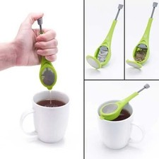 Silicone Tea Infuser with Plunger Reusable Loose Leaf Strainer for Mug Cup