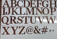 4 Inch rusty metal letters  shop sign home garden A-Z PLUS@ & #DOTS AND COMMAS