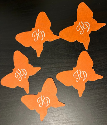 Hilary Duff Lucky Me Tour Butterfly 5 Piece Set Of Memorabilia Confetti