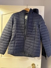 Barbour Coastal Hopper Quilted Hooded Ladies Jacket Size UK 12 In Navy BNWT