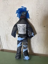 DAMMIT! DOLLS Stress Relief Squishy Classic Camo Doll Gag Gift 12" NWT Blue