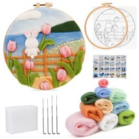 Eurowagens Tulpen Nadel Filzset Filzbild Set FüR AnfäNger Mit Wollnadel