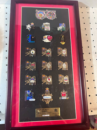 Jet Set Sports CoSport Salt Lake 2002 Olympic Pin Set Framed Display
