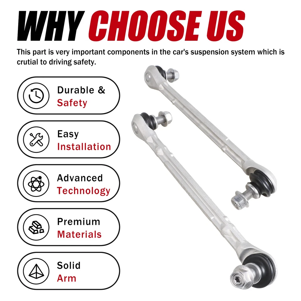 Set of 2 Left+Right Front Stabilizer Bar Link for Mercedes-Benz E550 E350 E250 - Image 2 of 4