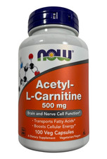 Now Foods Acetyl-L-Carnitine - Cognitive Function - 500 mg - 100 caps -Exp 07/28