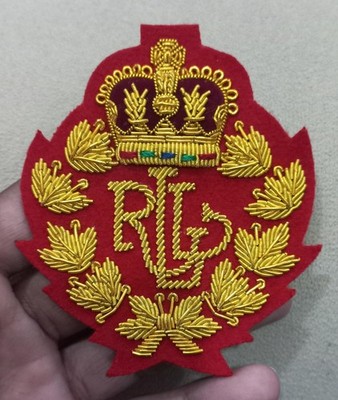 HANDMADE EMBROIDERED GOLDEN BULLION  BLAZER LUXURY BADGE [NEW]