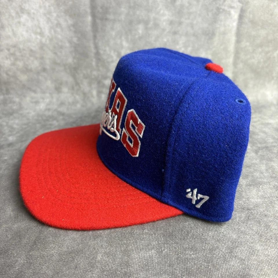 Texas Rangers 47’ Sombrero Ajustable Azul Rojo Dieta Comienza Lunes MLB NUEVO Foto 3 de 4