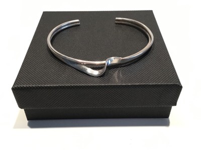 Sterling Silber Wellen Armreif