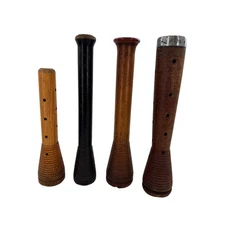 Vintage Wooden Spools Bobbins Thread Spindles Lot Set Industrial Decor