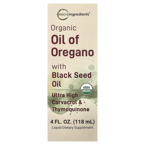 Organic Oil of Oregano With Black Seed Oil,  4 fl oz (118 ml)