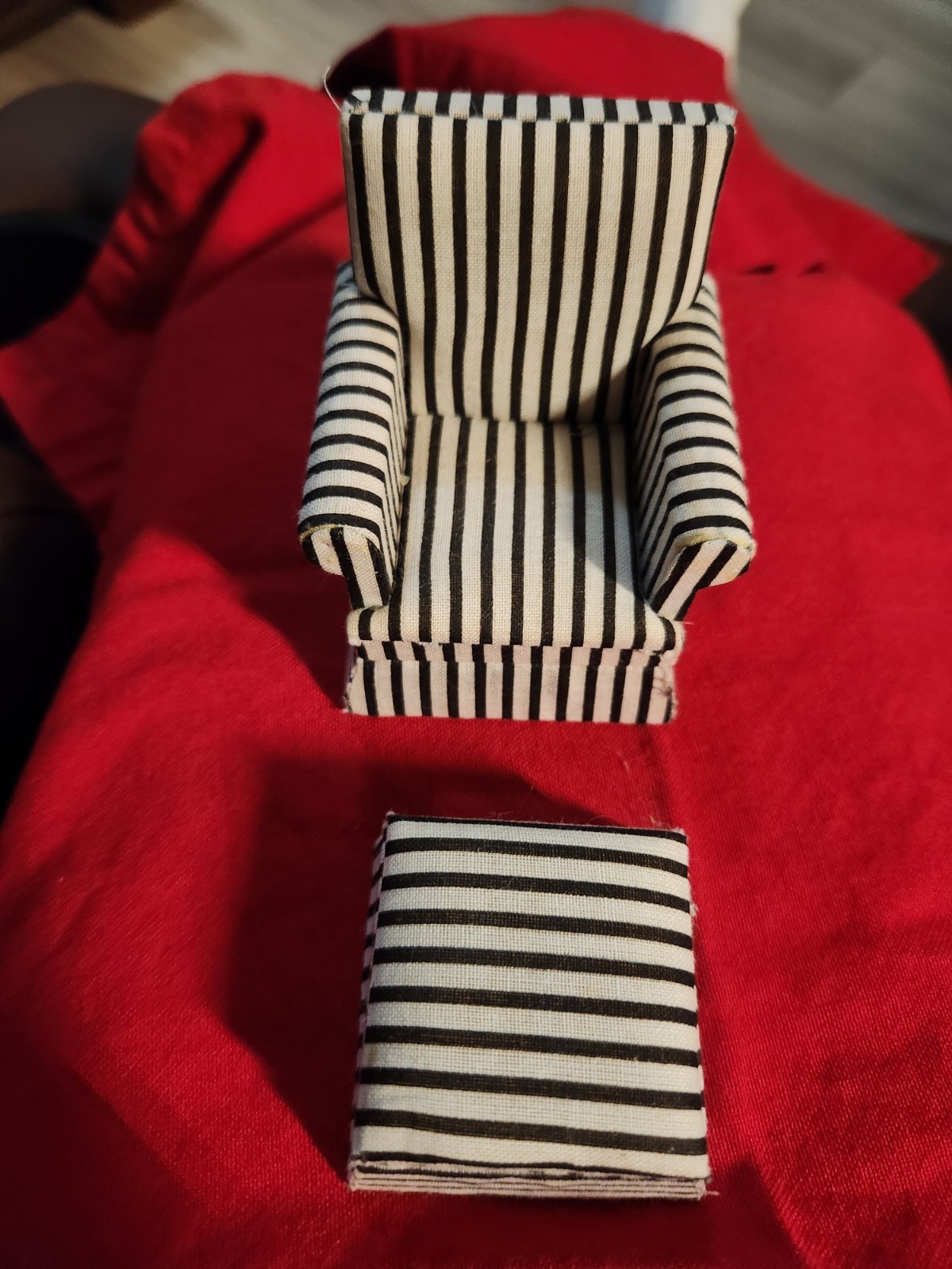 Miniature Modern Dollhouse Furniture Bold Black And White